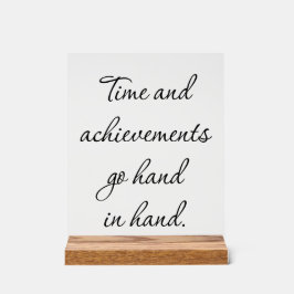 時間と実績アクリル記号 アクリルサイン