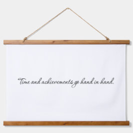 時間と実績ウッドトップウォールタペストリー 吊り下げ型タペストリー