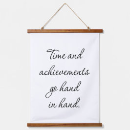 時間と実績ウッドトップウォールタペストリー 吊り下げ型タペストリー