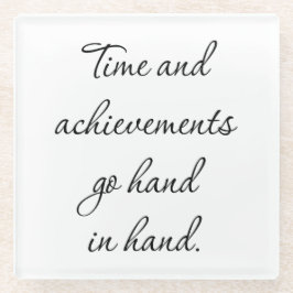 時間と実績ガラスのコースター ガラスコースター