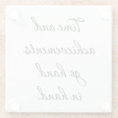 時間と実績ガラスのコースター ガラスコースター (裏面)