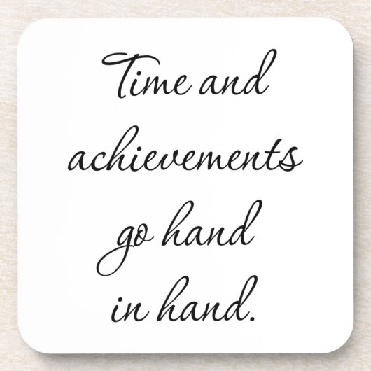 時間と実績懸命プラスチックコースター コースター (正面)