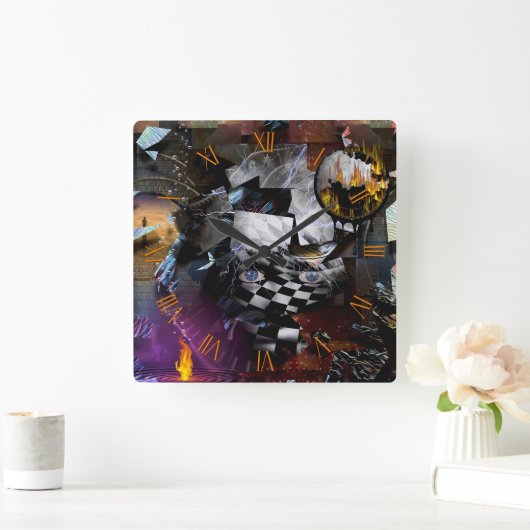 時間と想像力 スクエア壁時計 (ホーム)