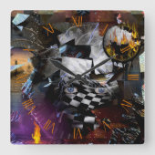 時間と想像力 スクエア壁時計 (正面)