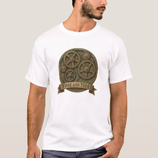 時間と潮の流れギアメダリオンTシャツ Tシャツ