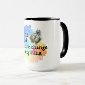 時間と練習やる気を起こさせる、 マグカップ (正面右)