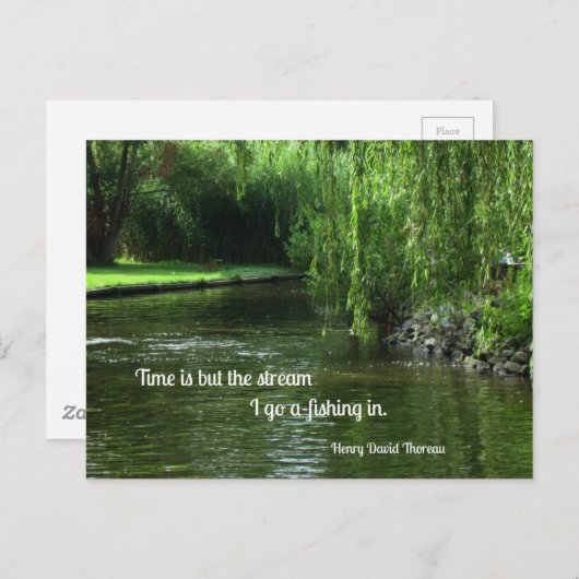 時間と釣りについての名言 ポストカード (正面/裏面)