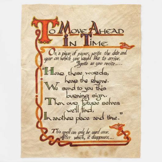 時間に合わせて進む フリースブランケット (正面)