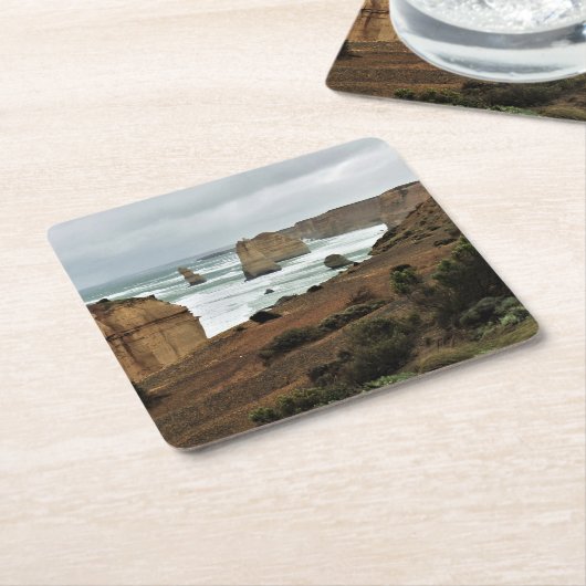 時間に対する波 – 素晴らし海路 スクエアペーパーコースター (アングル)