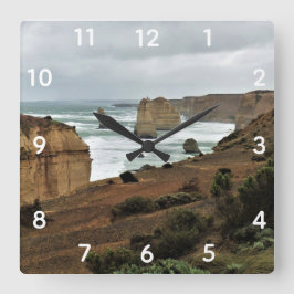 時間に対する波 – 素晴らし海路 スクエア壁時計