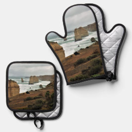 時間に対する波 – 素晴らし海路 鍋つかみ&鍋敷きセット