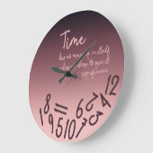 時間に意味がない、ダーク赤面アクリル時計 ラージ壁時計 (傾斜)