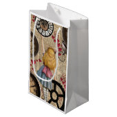 時間に走行する不思議の国のアリス スモールペーパーバッグ (正面アングル)