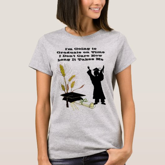 時間に関する時間に限って2人を卒業する Tシャツ (正面)