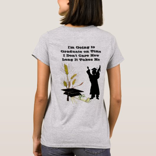 時間に関する時間に限って2人を卒業する Tシャツ (裏面)