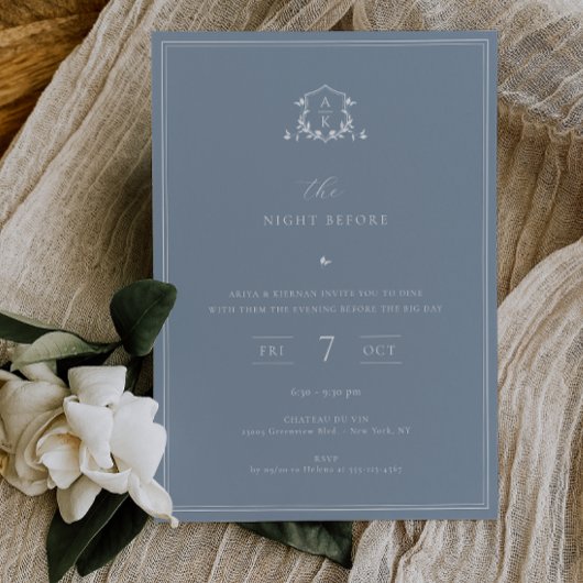 時間のないつる植物ズザナイト前の埃っぽい青 招待状