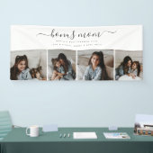 時間のないシックなラブスクリプトホワイトフォトマザーズの日 横断幕 (トレードショー)