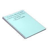 時間のない人ジェーンオースティン引用文 ノートブック (右側)