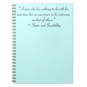 時間のない人ジェーンオースティン引用文 ノートブック (正面)