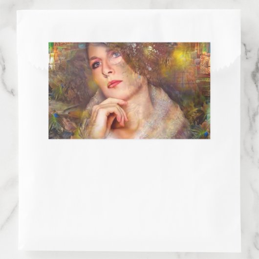 時間のない瞬間 長方形シール (バッグ)