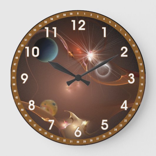 時間のゆがみ ラージ壁時計 (正面)