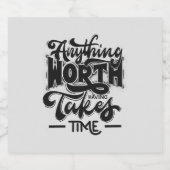 時間のインスピレーションを受ける価値のあるもの ビールラベル (シングルラベル)