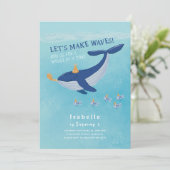 時間のクジラ – 子供の誕生日招待状 招待状 (スタンド正面)