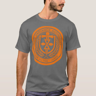 時間のシールの不透明度オレンジ Tシャツ