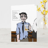 時間のハッピーバースデーカード カード (黄色い花)