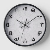 時間のロータス:ユニバーサル数字時計 壁時計 (正面)