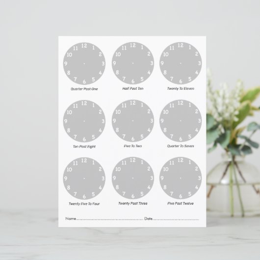 時間のワークシートを表示する (スタンド正面)