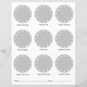 時間のワークシートを表示する (正面)