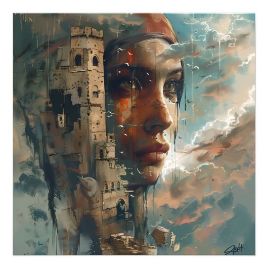 時間のヴィジョン – 強化されたメモリーズアートプリント フォトプリント            (正面)