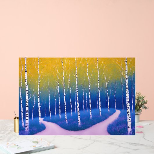 時間の中のフォーク – 森の風景 アクリルサイン (ウェディング)