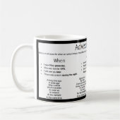 時間の副詞 – フレーズ コーヒーマグカップ (左)