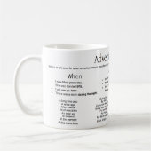 時間の副詞 – フレーズ コーヒーマグカップ (左)