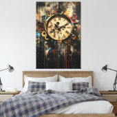 時間の区切りコンテンポラリー表現者のアートワーク キャンバスプリント (インサイチュ (寝室))