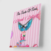 「時間の味」 スクエア壁時計 (傾斜)