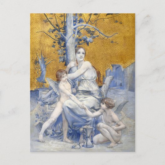 時間の寓話(1896) by Luc-Olivier Merson シーズンポストカード (正面)