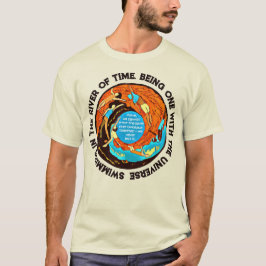 時間の川を泳ぐ哲学的 Tシャツ
