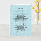 時間の挨拶状を取って下さい カード (黄色い花)