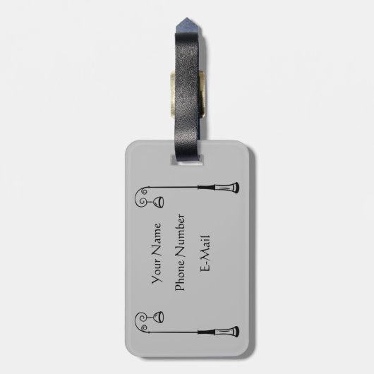 時間の旅行にパリのアクリルの荷物タグ ラゲッジタグ (裏面縦)