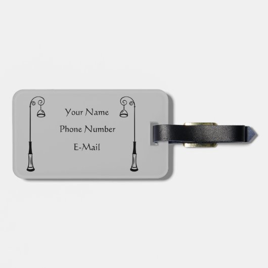 時間の旅行にパリのアクリルの荷物タグ ラゲッジタグ (裏面横)