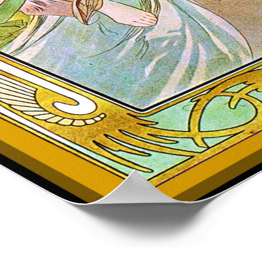 時間の日,アルフォンスミュシャ ポスター (角)