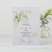 時間の春フラット結婚式招待状 招待状 (スタンド正面)