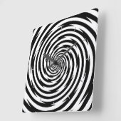 時間の曲がる催眠の螺線形 スクエア壁時計 (傾斜)