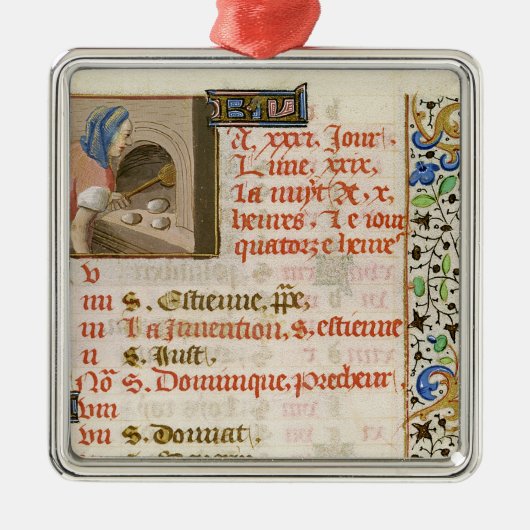 時間の本からのベーキングのパン、 メタルオーナメント (正面)