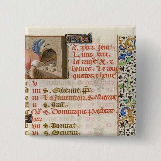 時間の本からのベーキングのパン、 缶バッジ (正面)