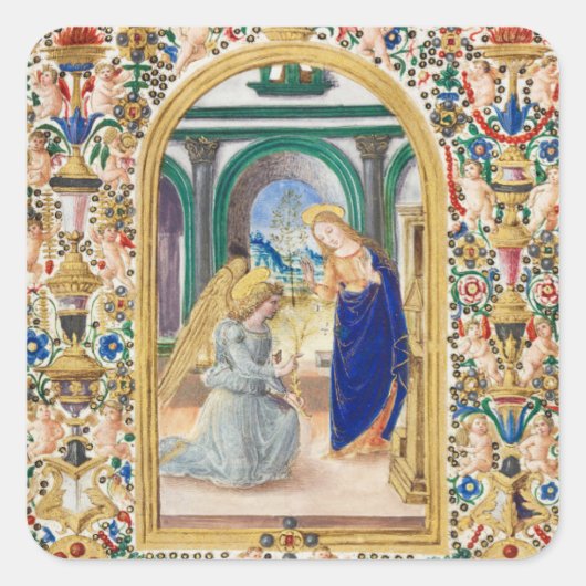 時間の本の葉 スクエアシール (正面)