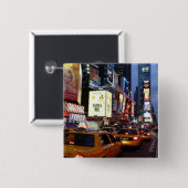 時間の正方形のタクシー 缶バッジ (正面&裏面)